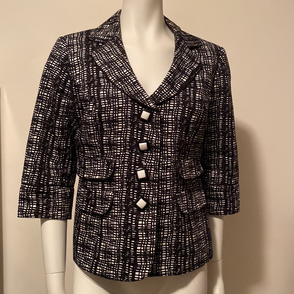 Cleo Petites Size 12 Cotton 97% Spandex 3% Dry Clean 3/4 Sleeve Exc Shape